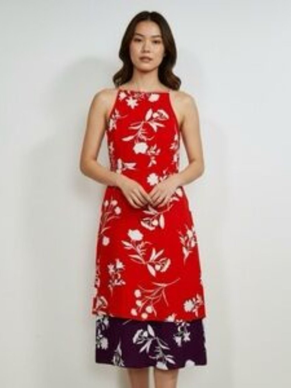Ann Taylor Floral Spaghetti Strap Midi Dress 14 | 16